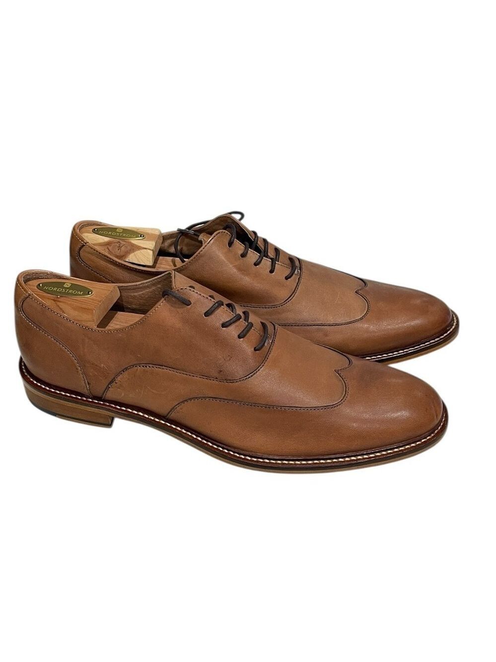 Aston Grey Brunswick Brown Wingtip Shoe SZ 11